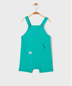 GEMO Salopette courte bébé garçon en jersey de coton Bleu