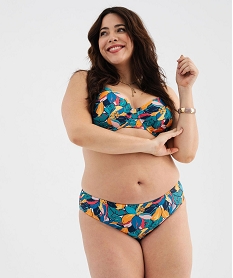 bas de maillot de bain forme culotte imprimee femme grande taille multicoloreG691501_3