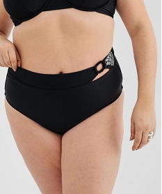 bas de maillot de bain a broderie et detail ajoure femme grande taille noir standardG691601_2