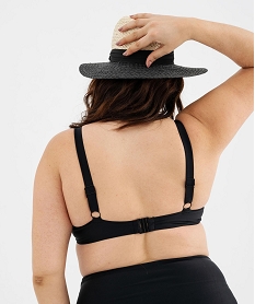 haut de maillot de bain emboitant a motifs brodes femme grande taille noir standard haut de maillots de bainG691801_3