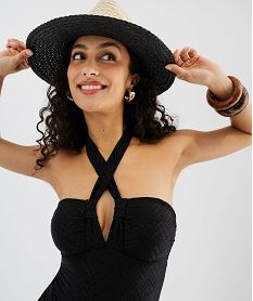 maillot de bain une piece avec bretelles multipositions femme noir standard maillots de bain 1 pieceG692201_2