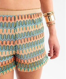 pantalon de plage femme ample en dentelle pailletee femme multicoloreG692701_3