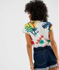 blouse sans manches loose imprimee a nouer femme imprime blousesG693801_3