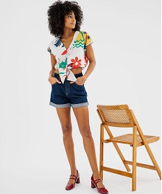 blouse sans manches loose imprimee a nouer femme imprime blousesG693801_4