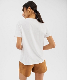 tee-shirt manches courtes motif ocean femme beige t-shirts manches courtesG693901_3