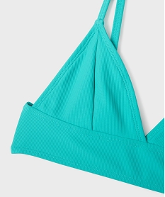 maillot de bain 2 pieces en maille cotelee unie fille vert standardG694201_2