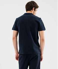 polo manches courtes en maille piquee homme bleu polosG695401_3
