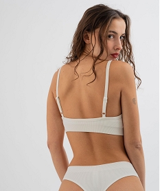 brassiere en maille cotelee a fines bretelles et mousses amovibles femme blanc soutien gorge sans armaturesG696001_2
