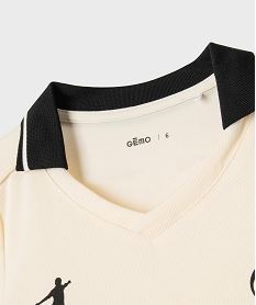 tee-shirt manches courtes en maille style maillot de foot garcon blanc chine tee-shirtsG696101_2