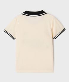 tee-shirt manches courtes en maille style maillot de foot garcon blanc chine tee-shirtsG696101_3