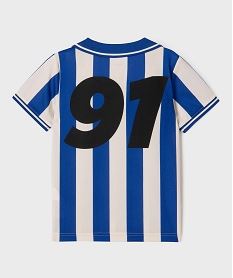 tee-shirt manches courtes en maille style maillot de foot garcon bleu standard tee-shirtsG696201_4