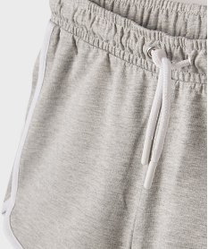 short en maille avec biais contrastants fille gris shortsG696501_2