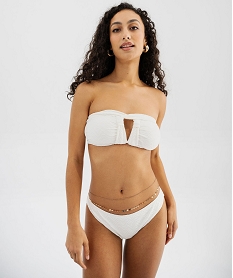 haut de maillot de bain bandeau decollete modulable femme blancG699501_4