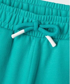 short en maille avec taille elastique fille bleu shortsG700401_2