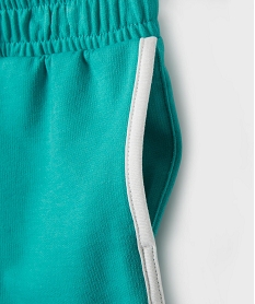 short en maille avec taille elastique fille bleu shortsG700401_3