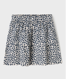 GEMO Jupe en maille à volant et taille élastique fille blanc chine