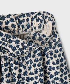 jupe en maille a volant et taille elastique fille blanc chineG700701_2