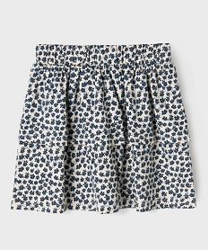 jupe en maille a volant et taille elastique fille blanc chineG700701_3