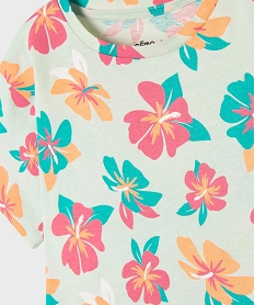 tee-shirt a manches courtes a motifs estivaux fille vert tee-shirtsG701001_2