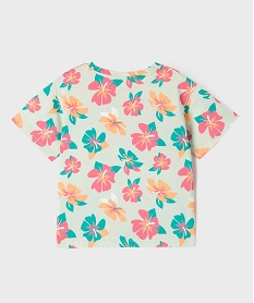 tee-shirt a manches courtes a motifs estivaux fille vert tee-shirtsG701001_3