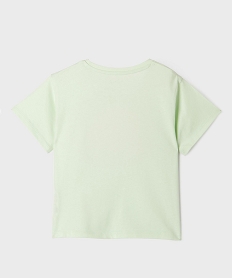 tee-shirt manches courtes avec motif en sequins reversibles fille vert tee-shirtsG701101_3