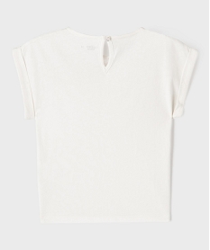 tee-shirt manches courtes avec details brodes fille blanc tee-shirtsG701901_3