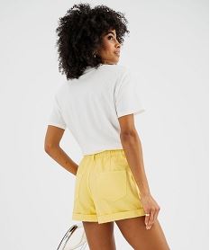 tee-shirt manches courtes avec inscriptions femme blanc chine t-shirts manches courtesG702501_4