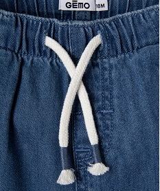 bermuda en jean avec taille ajustable bebe garcon bleuG703301_2