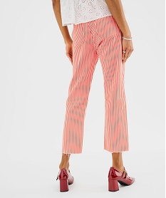 jean taille haute cropped straight fit raye femme imprime pantacourt en jeanG703901_3