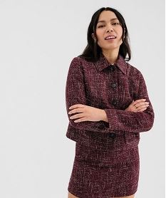 veste courte aspect tweed femme rouge vestesG704101_2
