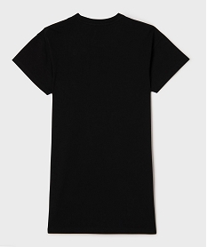 chemise de nuit inscription paradisiaque fille noir standardG705201_3