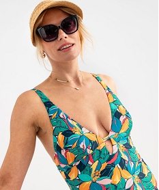 maillot de bain une piece fleuri avec mousses amovibles femme multicoloreG705301_3