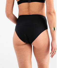 bas de maillot de bain forme culotte taille haute femme noir standardG705701_2