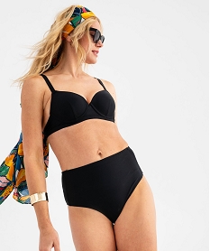 bas de maillot de bain forme culotte taille haute femme noir standardG705701_3