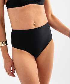 bas de maillot de bain forme culotte taille haute femme noir standardG705701_4