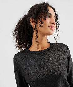 sweat en maille pailletee femme noir sweatsG705901_2