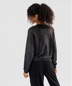 sweat en maille pailletee femme noir sweatsG705901_3
