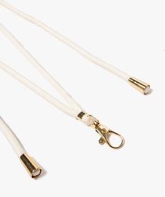 collier cordon porte-badge avec mousqueton beige autres accessoiresG709601_2