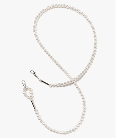 collier cordon porte-badge en perles avec mousquetons blanc vif autres accessoiresG710601_2