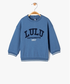 GEMO Sweat avec inscription brodée bébé garçon - LuluCastagnette bleu standard