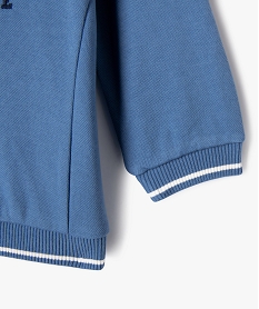 sweat avec inscription brodee bebe garcon - lulucastagnette bleu standardG711501_3