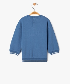sweat avec inscription brodee bebe garcon - lulucastagnette bleu standardG711501_4