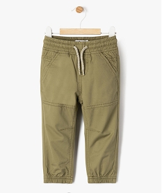 GEMO Pantalon jogger en coton bébé garçon kaki standard