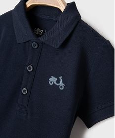 polo manches courtes en maille piquee a motif bebe garcon navyG714201_2