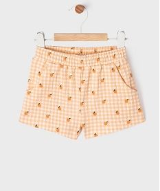 short en maille gaufree extensible bebe fille imprimeG715201_4