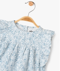 blouse sans manches amples et fleuri a volants bebe fille bleu standardG716201_2