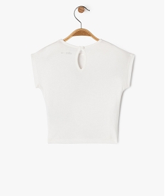 tee-shirt manches courtes imprime coupe loose bebe fille blancG717201_3