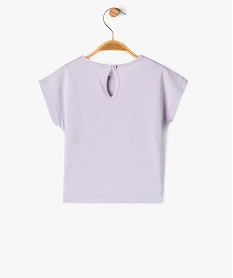 tee-shirt manches courtes imprime coupe loose bebe fille violetG717301_3