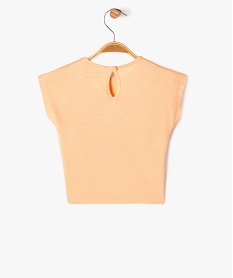 tee-shirt manches courtes imprime coupe loose bebe fille orange standardG717501_3