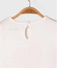 tee-shirt manches courtes avec motif et volants bebe fille beigeG718701_3